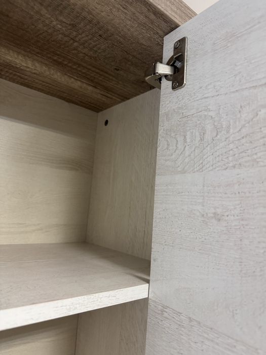 НАМАЛЕН Гардероб за антре/офис/хол - бял бор/античен дъб