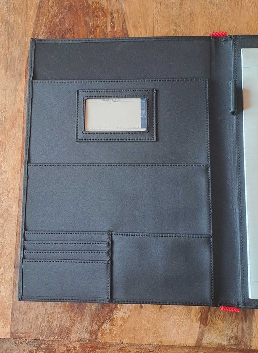 папка луксозна за документи черен червено без/с цип  Марксман Marksman