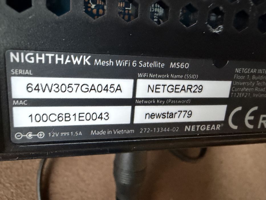 Netgear Nighthawk Router WiFi 6 Satellite M560 Satellite