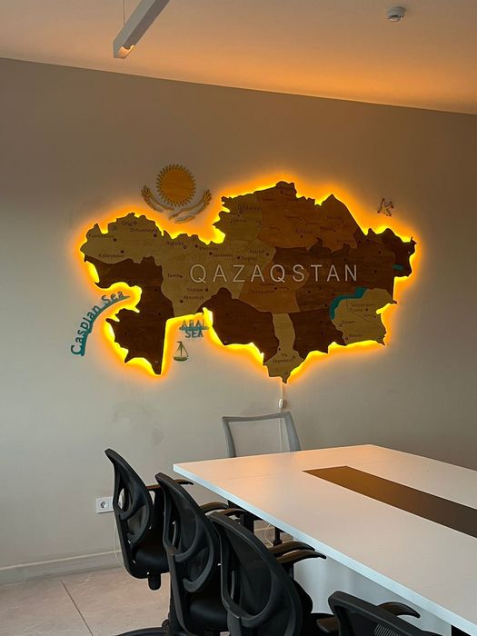 Карта Казахстана декор