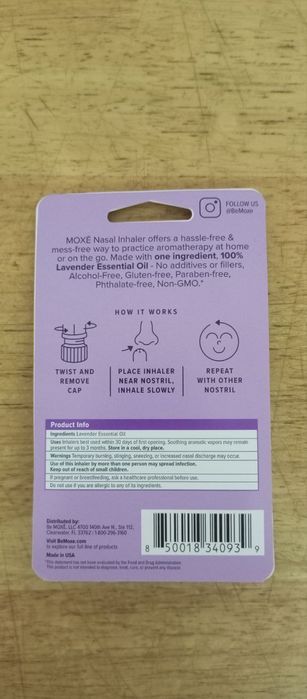 Назальный карандаш MOXE lavender с ароматом лаванды