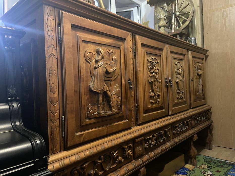Шикарный гостиный гарнитур, дерево, дуб, резьба