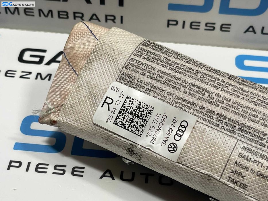 Airbag din Scaun Dreapta Fata Pasager Volkswagen Passat B7 2010 - 2015 Cod 3AA880242 [L7831]