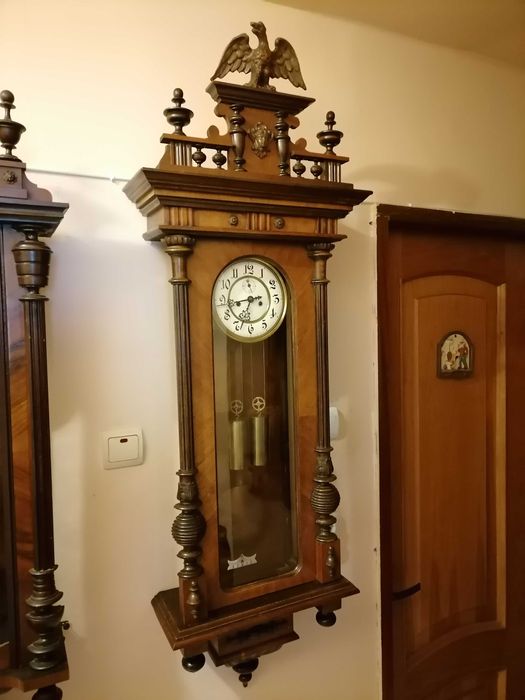 Ceas Pendula de perete Gustav Becker cu 2 greutăți