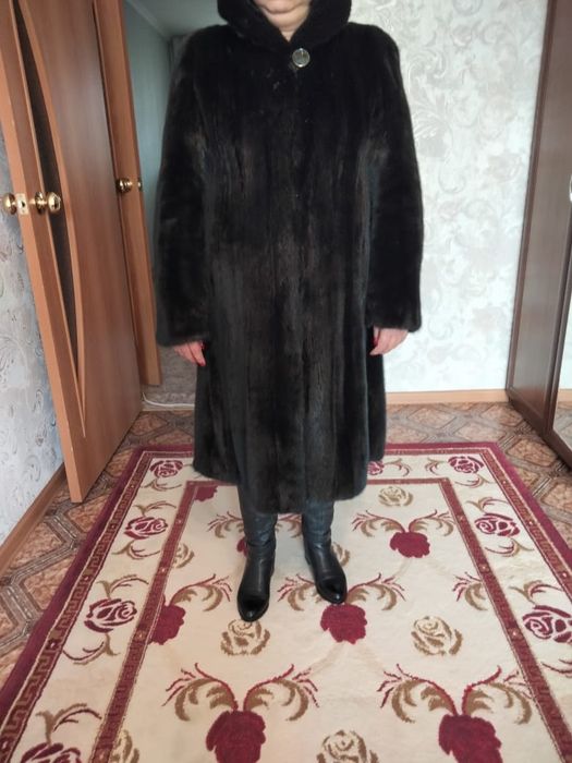 Шуба норковая чёрный бреллиант