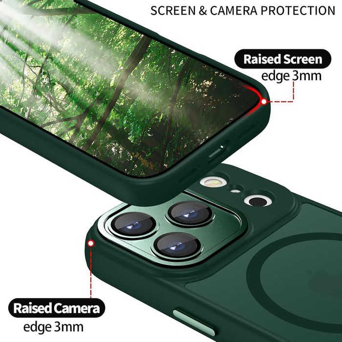 Матов magsafe кейс за apple iphone 17 pro max със защита на камерите