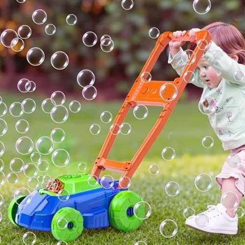 Нова Автоматична машина за сапунени балони мехурчета детска косачка синя играчка дете