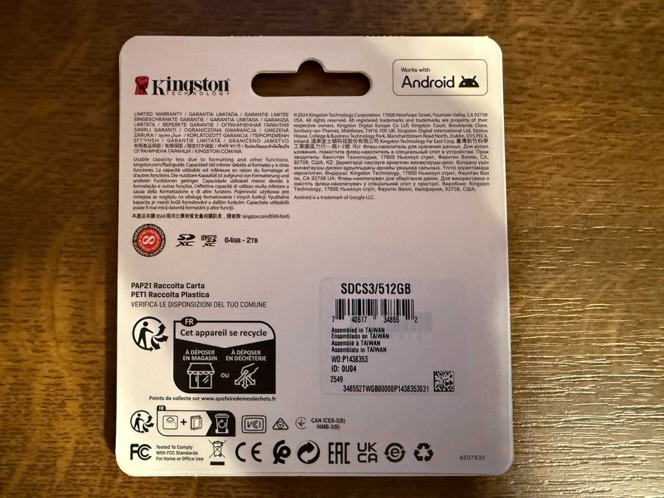 Card Memorie microSDXC Kingston Canvas Select Plus 512G Clasa 10 UHS-1