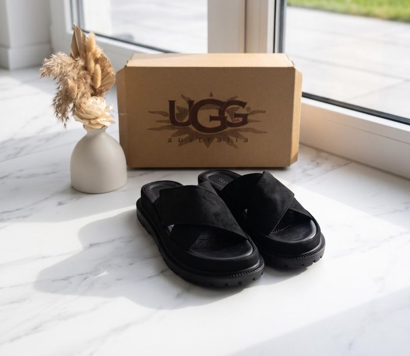 Slapi - Papuci Dama UGG Negru - Full Box