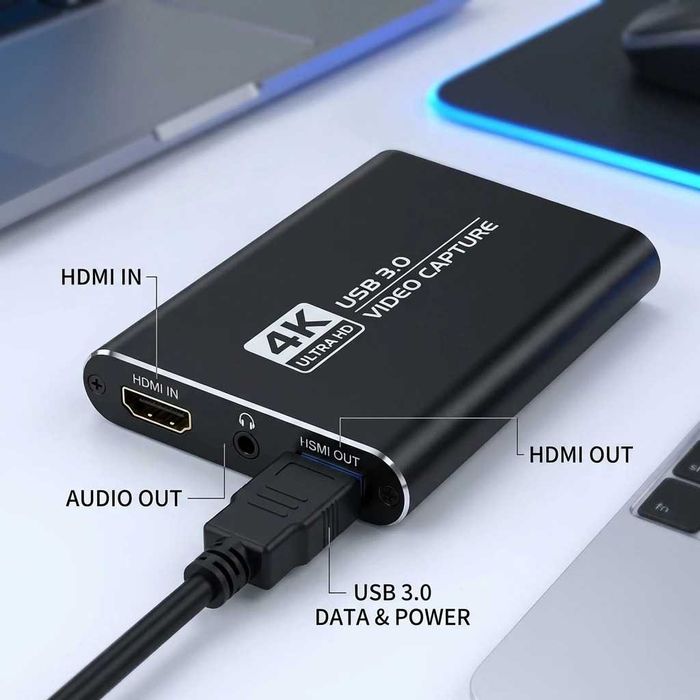 DPLUS 4K 60FPS Кепчър Карта Video Capture Card HDMI USB 3.0 Стрийминг Гейминг OBS XBOX PS5 PC
