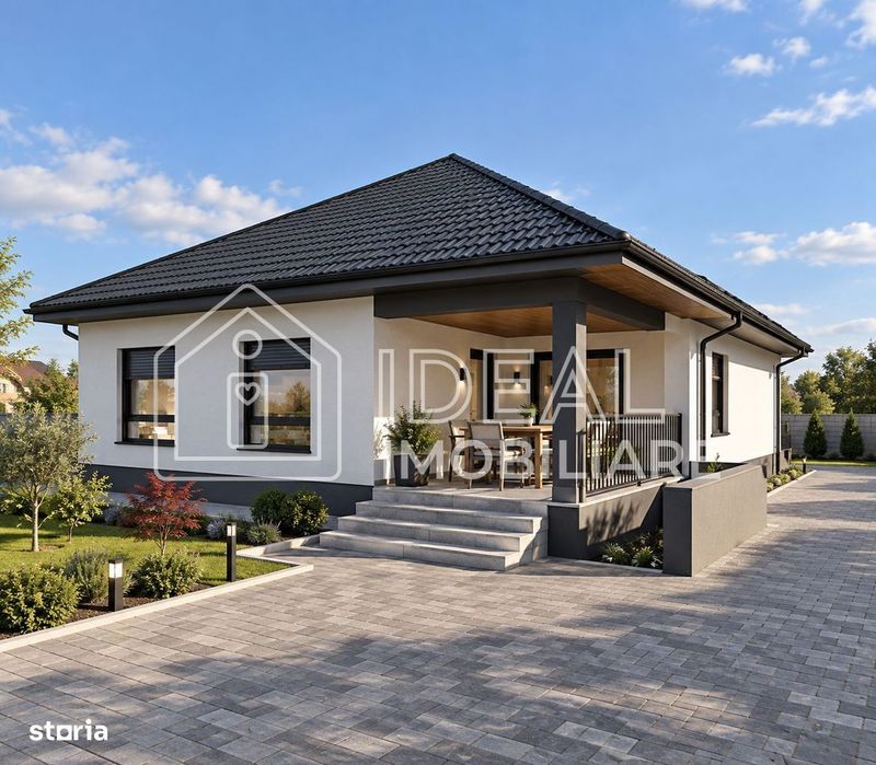 Casă individuală pe un nivel cu pivniță | 111 mp utili | Teren 430 mp