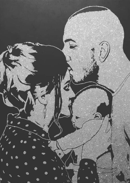 Tablouri canvas cu sclipici