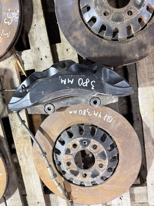 Audi  Brembo 6 бутални предни спирачни апарати дискове комплект 380мм  audi  задни спирачни апарати с дискове 350 mm 4M0615105EB 4M0615106EB