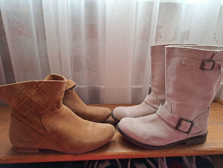 Боти естествен велур