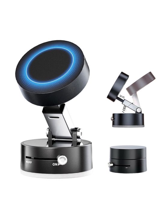 Suport Telefon Magsafe Ventuza Bord Auto Placuta / Cerc Metalic