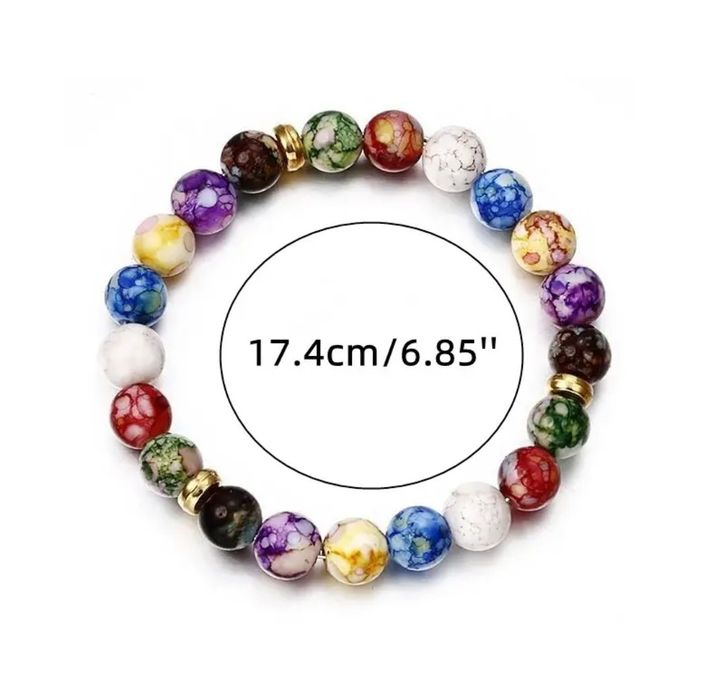 Cadou Craciun Brățară si lănțișor de pietre Reiki cu 7 chakre