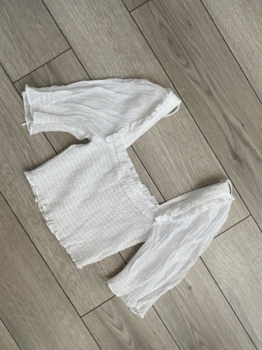 Top H&M alb, marimea XS-34