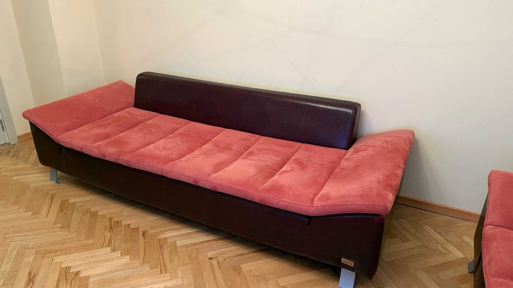 Комплект 2 дивана бордо - опция сън