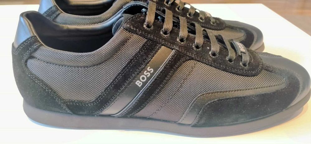 BOSS Sneakers , barbati , piele + alte materiale, negru , nr. 45 , noi