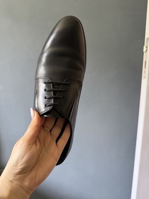 Pantofi negri de barbat din piele naturala eleganti marime 39