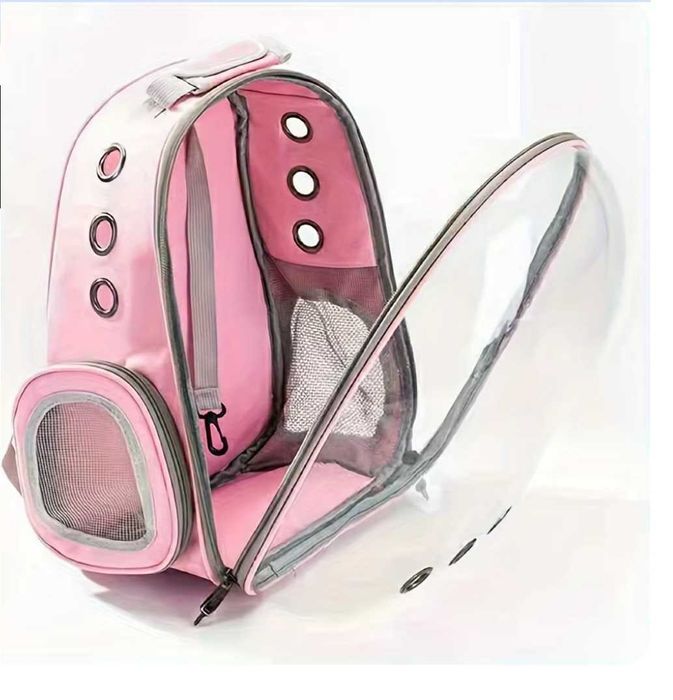 Розова раница- транспортна чанта за домашни любимци