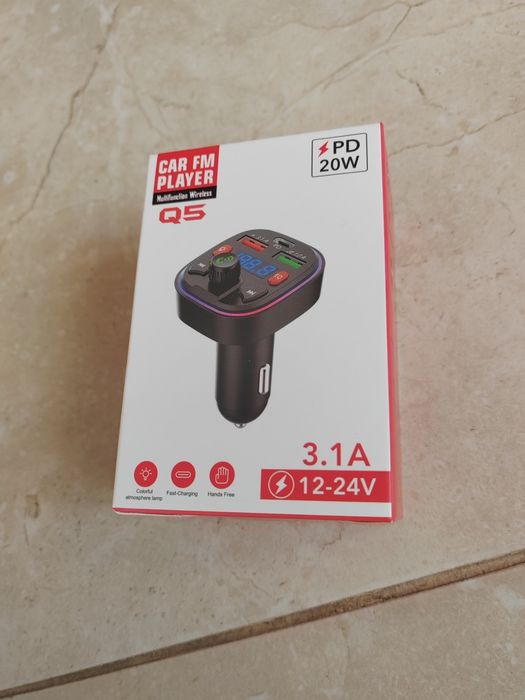 Set Transmitator Bluetooth Auto FM , Încărcare Rapidă