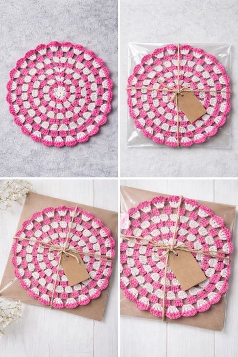 Вязанная подставка под чайник