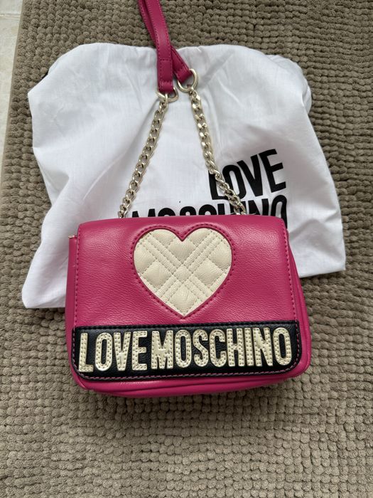 Цикламена чанта Love Moschino