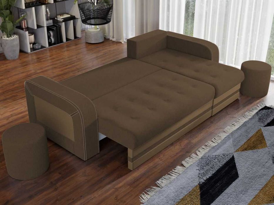 Coltar Extensibil Juno Stofa Maro / Piele Cappuccino