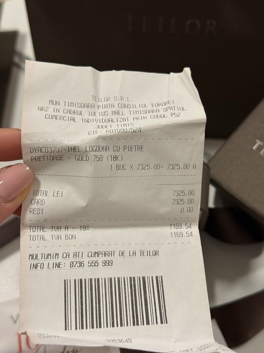 Inel logodnă din aur alb 18k Teilor