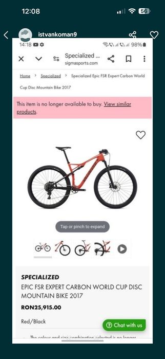 Vand Specialized Epic Carbon 29' stare foarte buna.