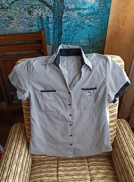 Мъжка риза с къс ръкав