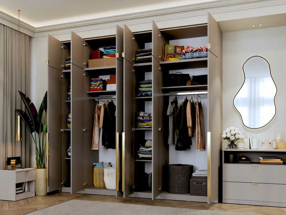 Dulap dormitor haine Inalt Bej/casmir 246 cm Auris C1