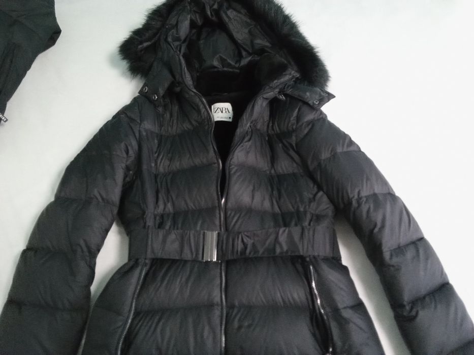 Дамско зимно яке с естествен пълнеж на ЗАРА, размер Л