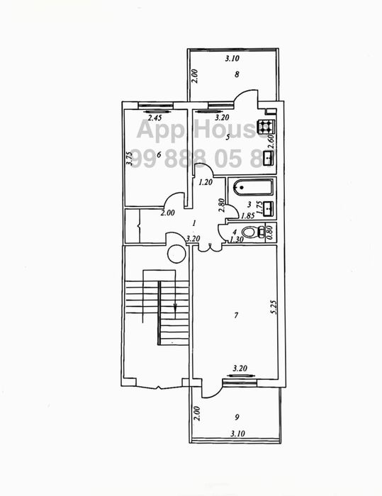 2-ух комн, 2/5/5 Тузель 1, Дока хлеб, Улучшеннка 58м*, 2балкона 2х3.