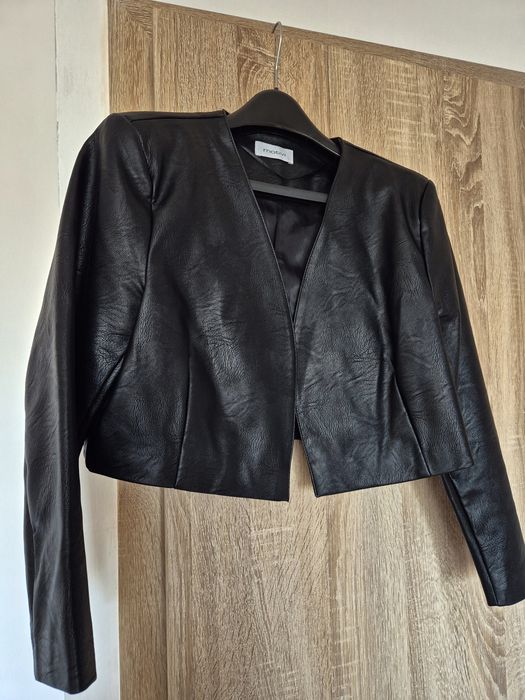 Кожено сако Motivi, палто Sinsay с вълна