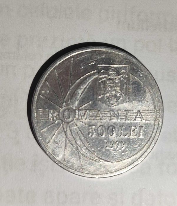 Monedă 500 lei 1999 cu eclipsă