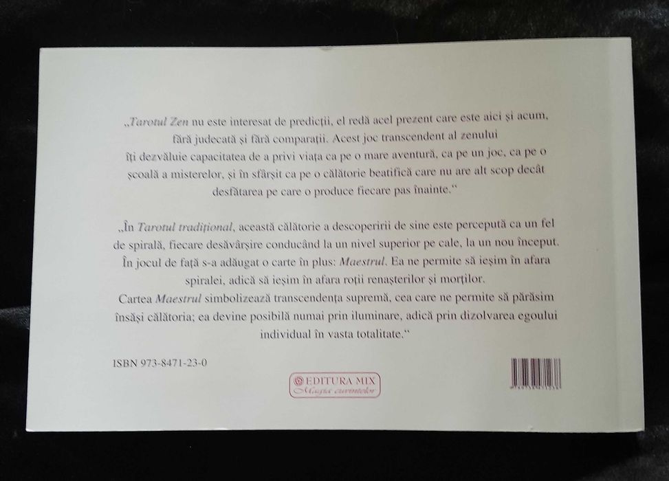 RAR, set Tarotul Zen Osho, Manual complex in romana + carduri + cutie cartonata 2004