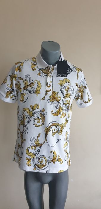 Versace Jeans Couture Slim Pique Cotton Print Barocco S НОВО ОРИГИНАЛ