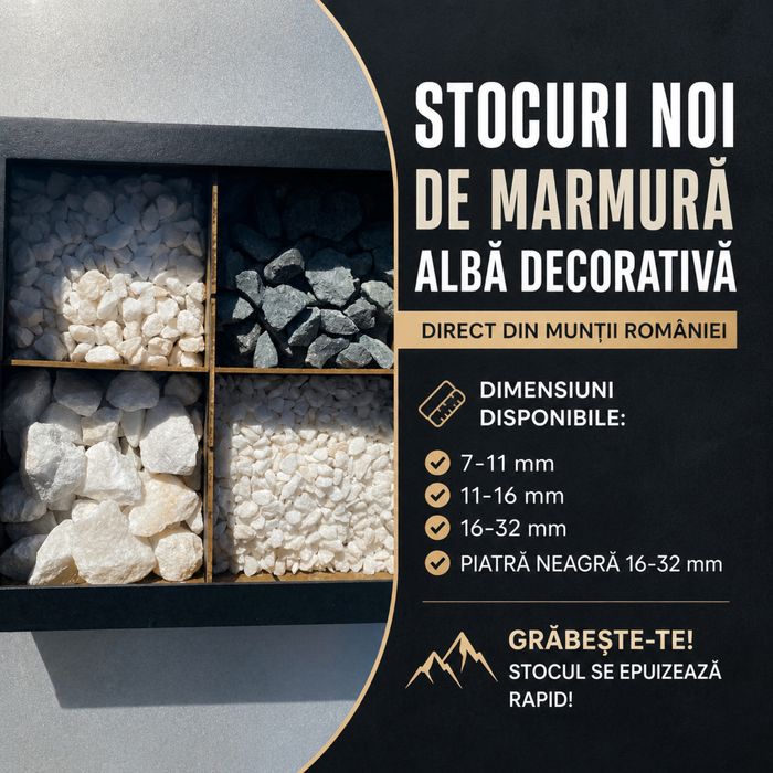 Marmura alba & piatra antracit