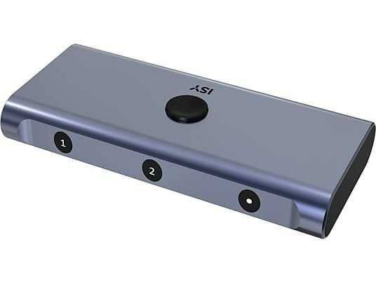 ISY IHD-9200 HDMI превключвател 2 в 1, сребрист