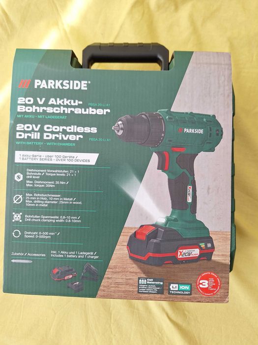 Masina de insurubat si gaurit Parkside PBSA 20-Li A1 cu acumulator si incarcator