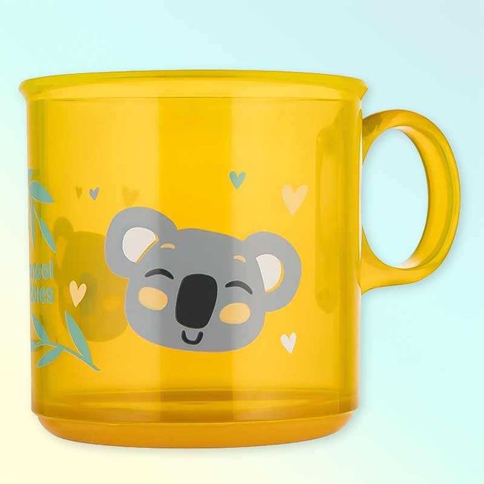 Детската чаша с дръжка и нехлъзгащо се дъно, с животни 12м+ , Canpol