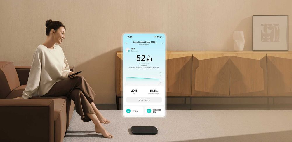 Умные весы Xiaomi Mi Smart Scale S200, Dark grey