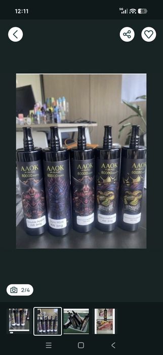 Vape 80.000 Puffs Narghilea Abur Mult Reincarcabil