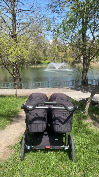 Cărucior gemeni Thule Urban Glide Double + protecție+ inserții nou născut