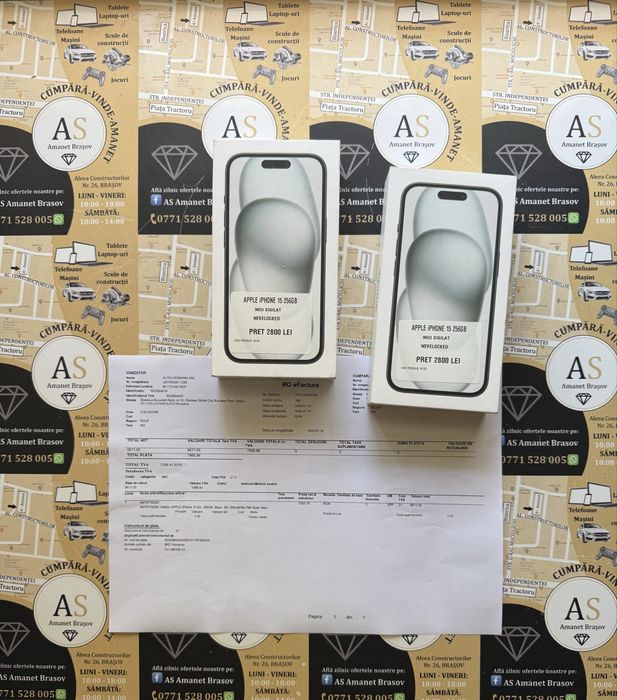 Apple iPhone 15 Black 256Gb Nou Sigilat Neverlocked