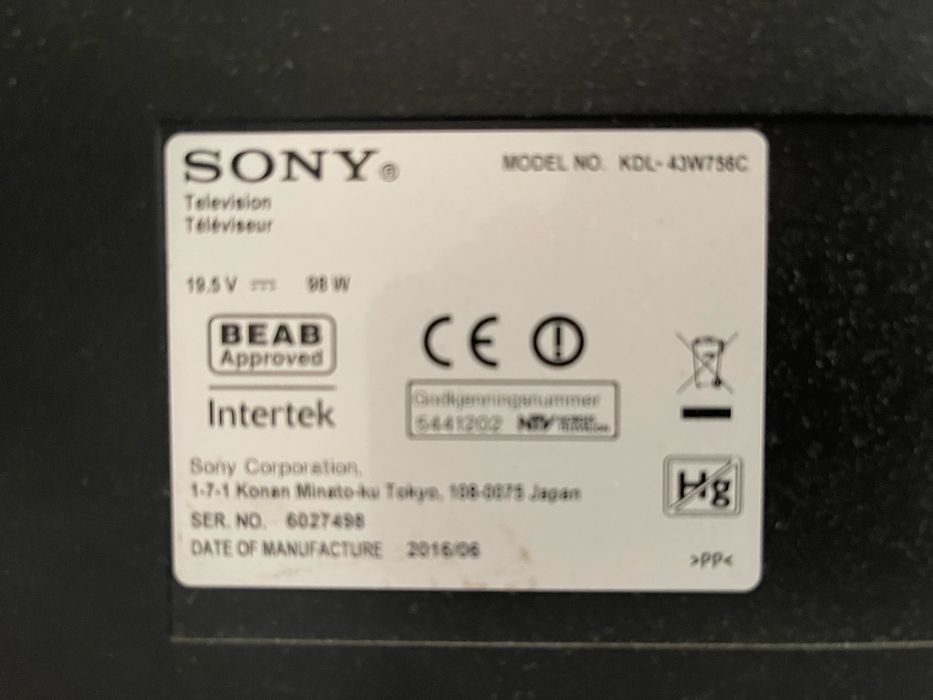 Tv smart sony. Probleme pe display.
