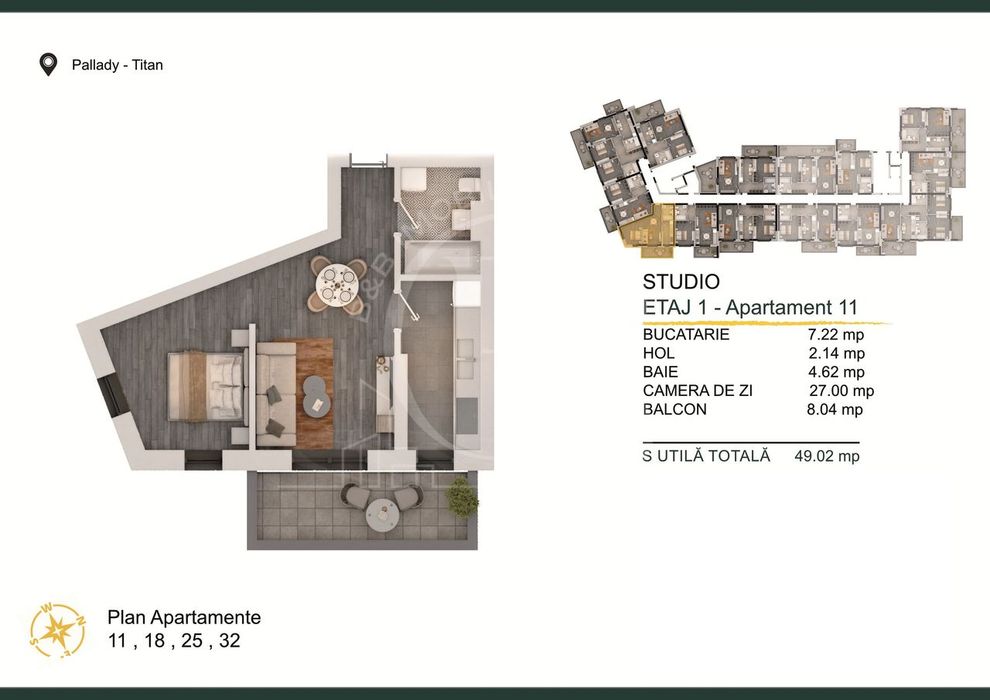Th. Pallady-Apartament 2 camere cu Loc de parcare Gratuit