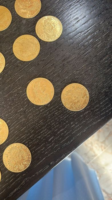 Vând monede placate cu aur de 24k Frank Iosif 4 ducat 1915 1la1
